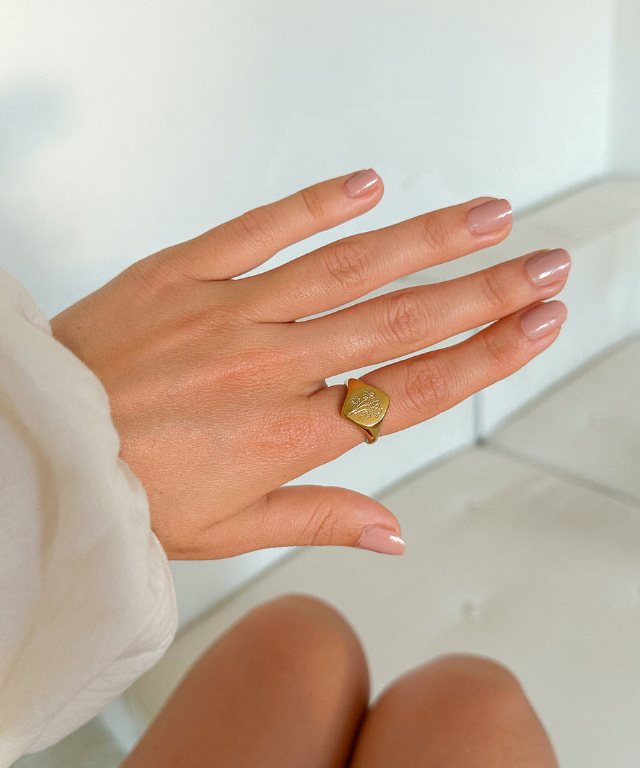 Floral Signet Ring