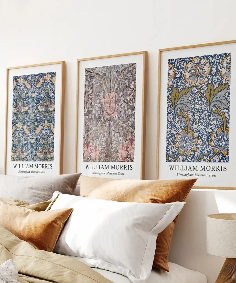Moderne Jugendstil William Morris 3er Set Drucke