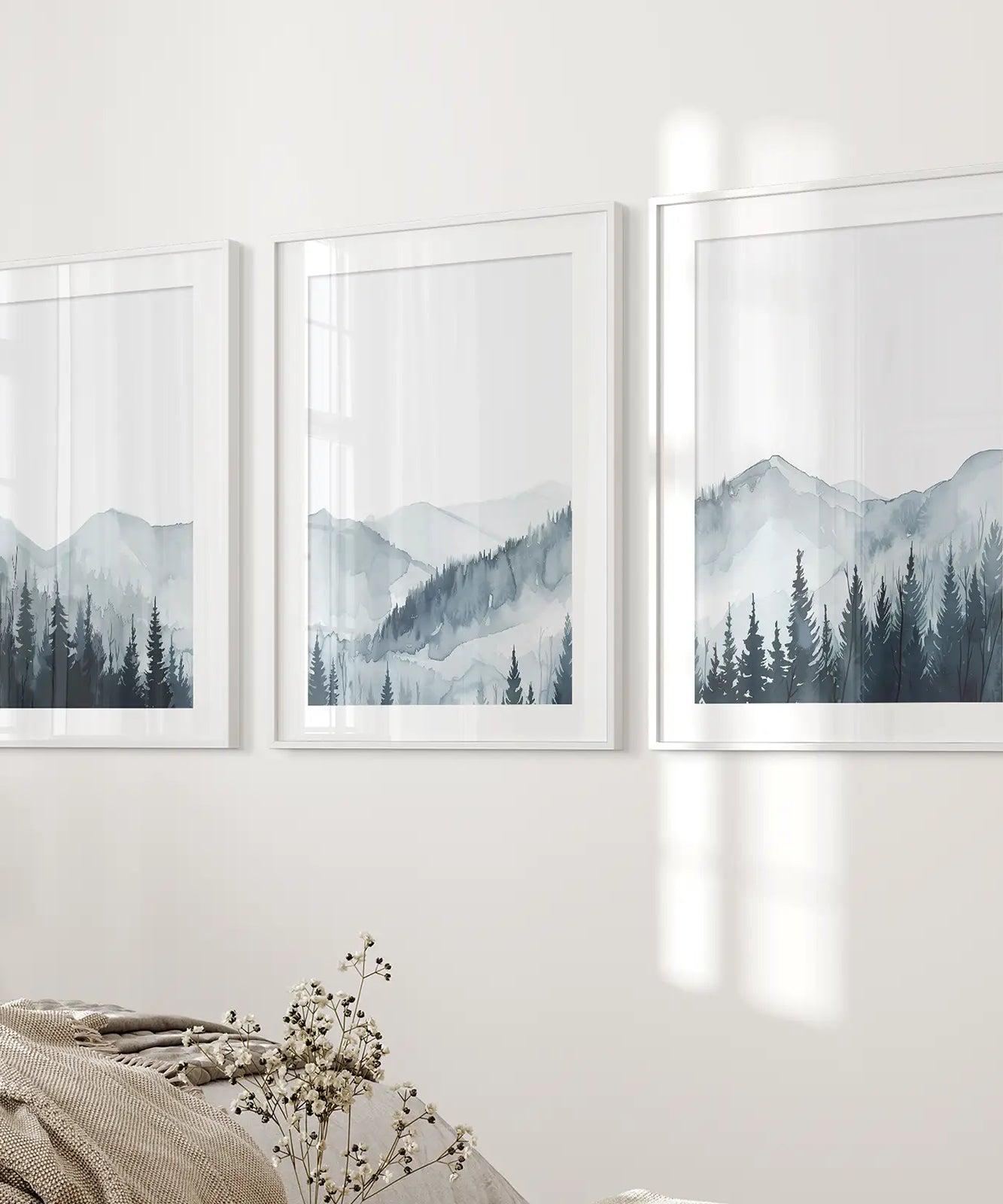Aquarell Gebirgslandschaft Wandkunst Poster