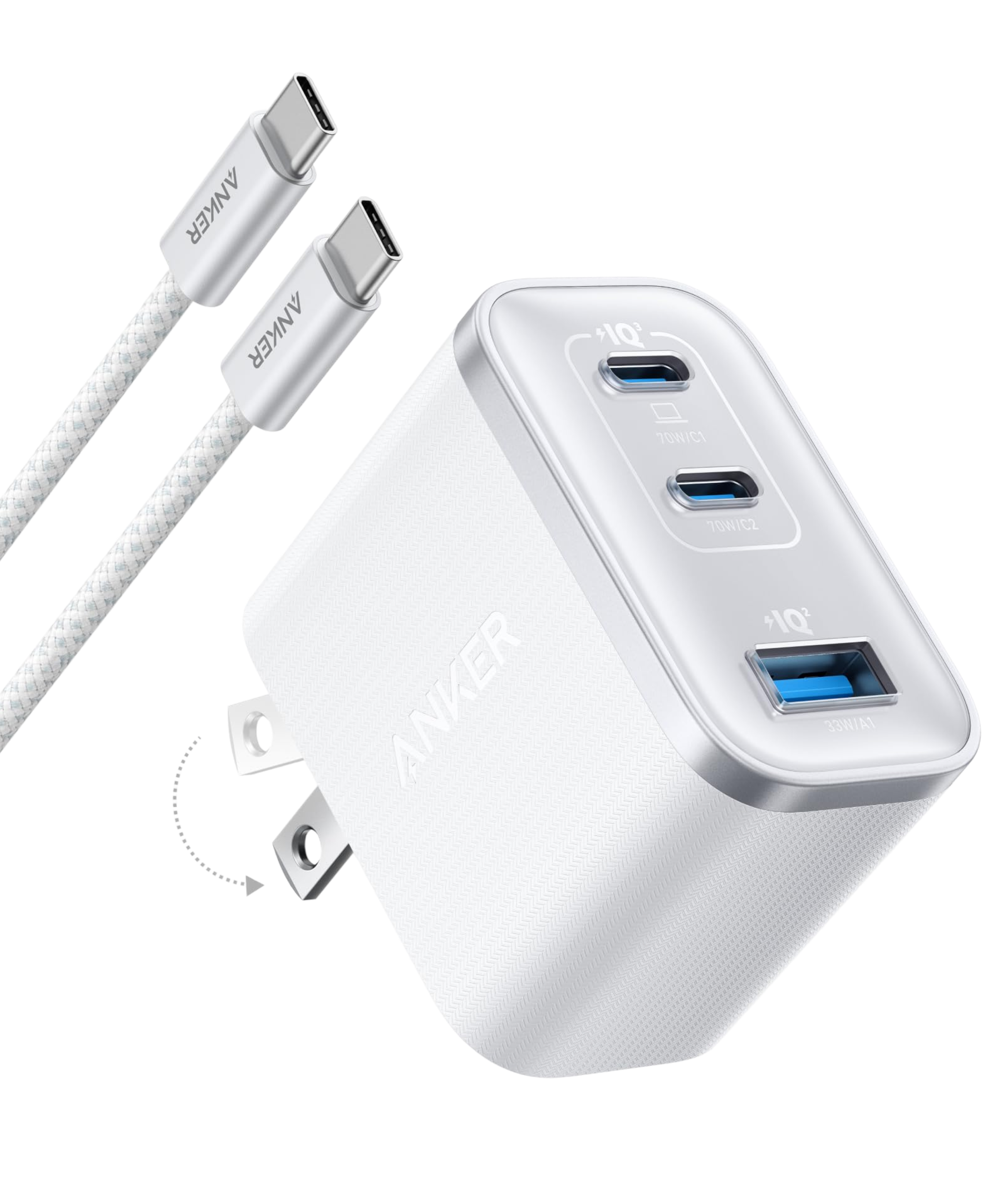 Anker Nano Charger (70W, 3 Ports)