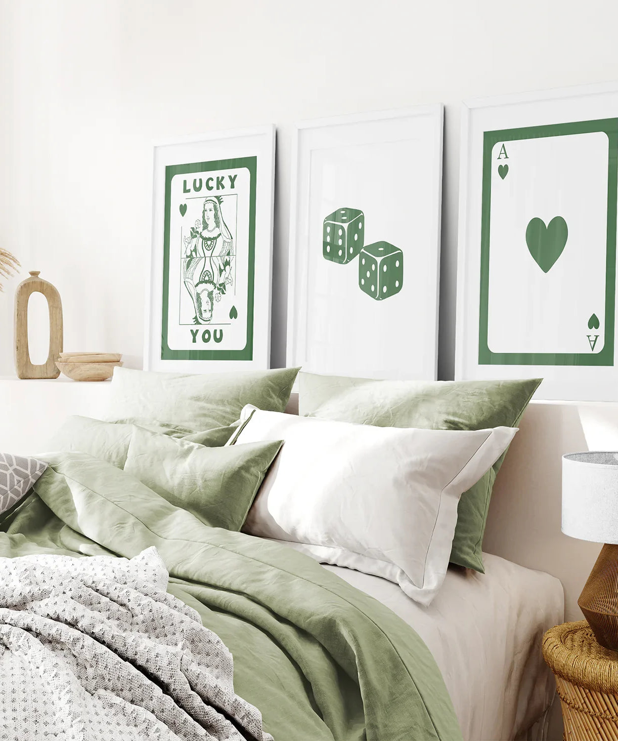 Vintage Poker-Karten-Set, 3-teilig, trendige Wandkunst