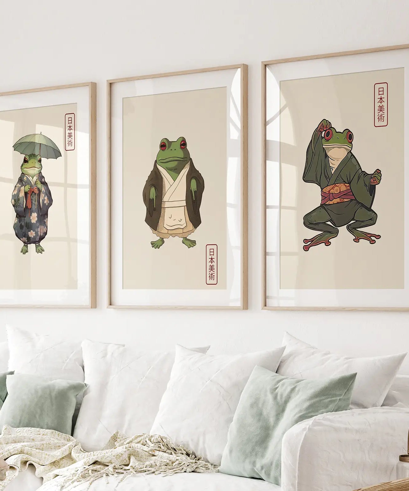 Matsumoto Hoji Frosch Wandkunstdrucke Dekoration Set