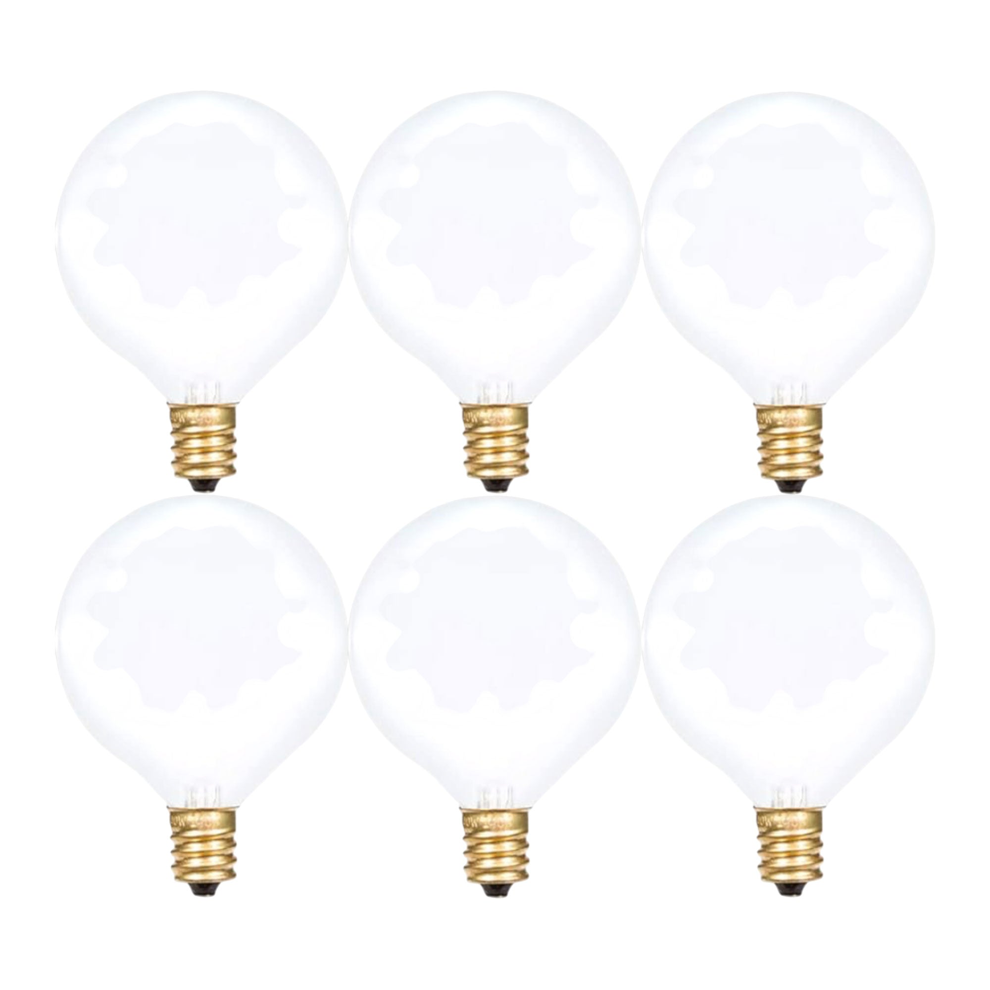 Foundation™ 40-Watt Incandescent Dimmable Light Bulb - 2700K Soft White, E12 Candelabra Base, Globe - 6-Pack