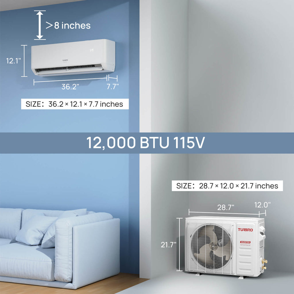Greenland 12,000 BTU Single Zone Mini Split AC (R454B)