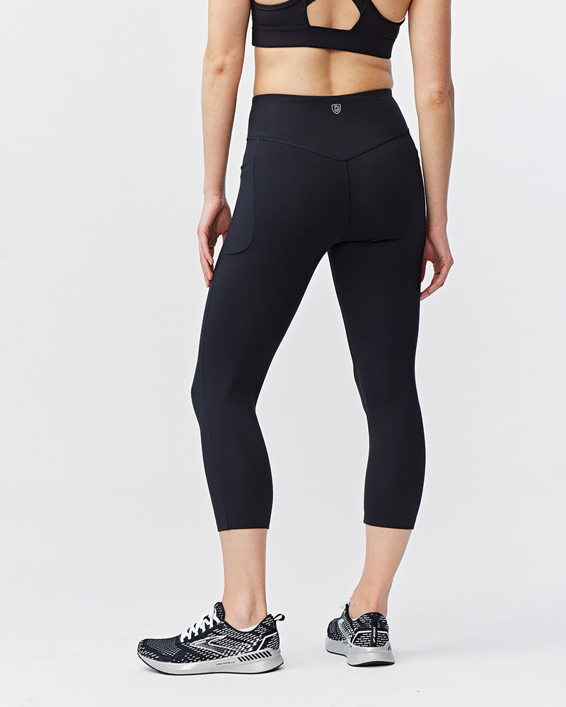 Go Again Damen Capri-Leggings, Länge 53 cm