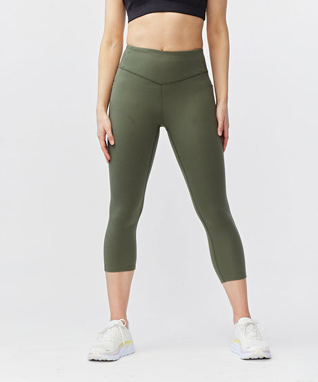 Go Again Damen Capri-Leggings, Länge 53 cm