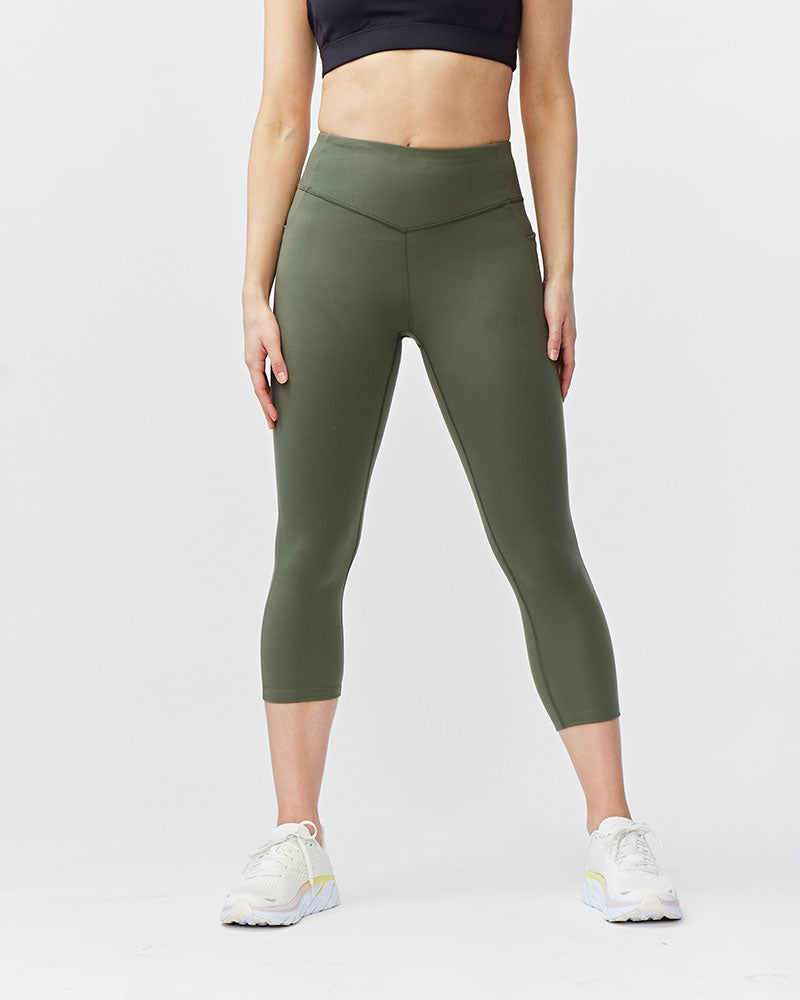 Go Again Damen Capri-Leggings, Länge 53 cm