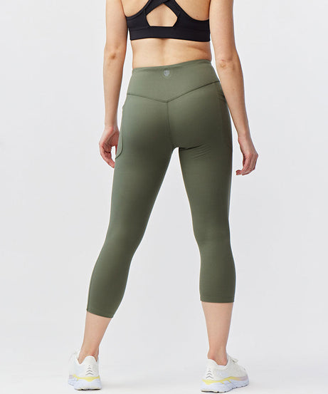 Go Again Damen Capri-Leggings, Länge 53 cm