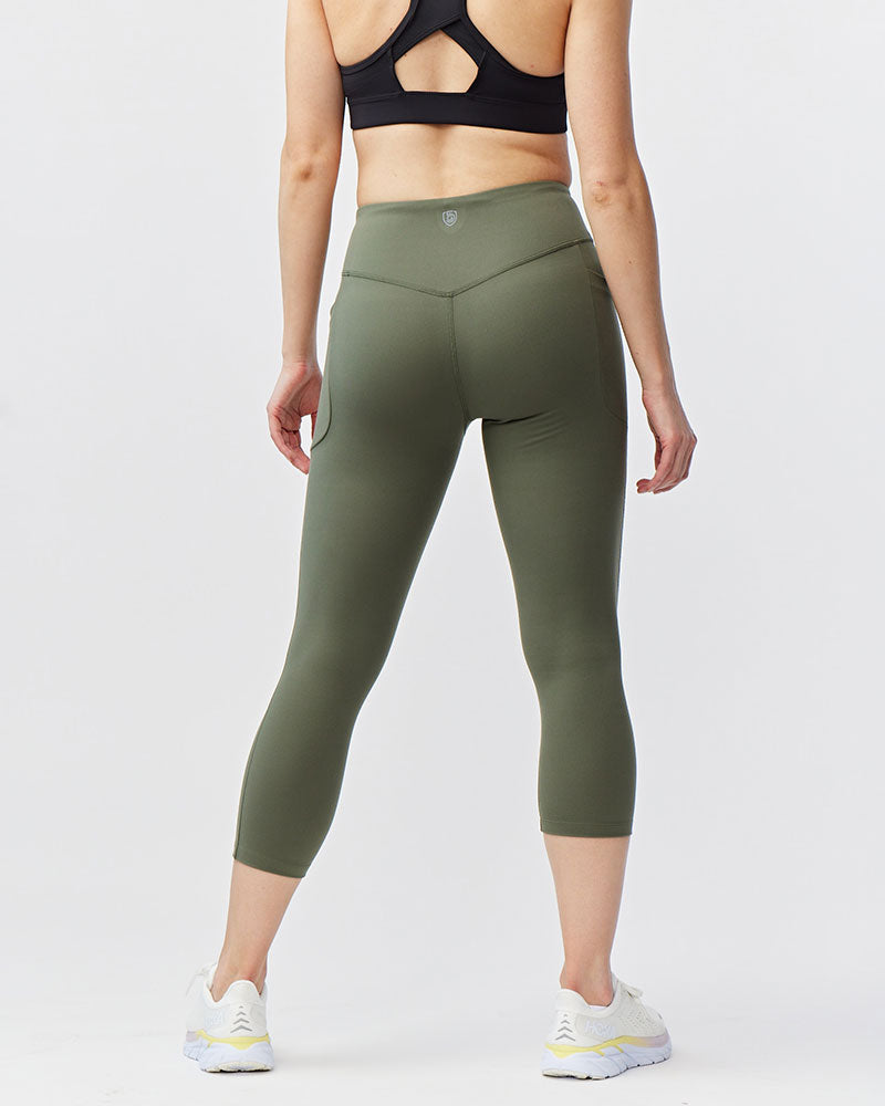 Go Again Damen Capri-Leggings, Länge 53 cm