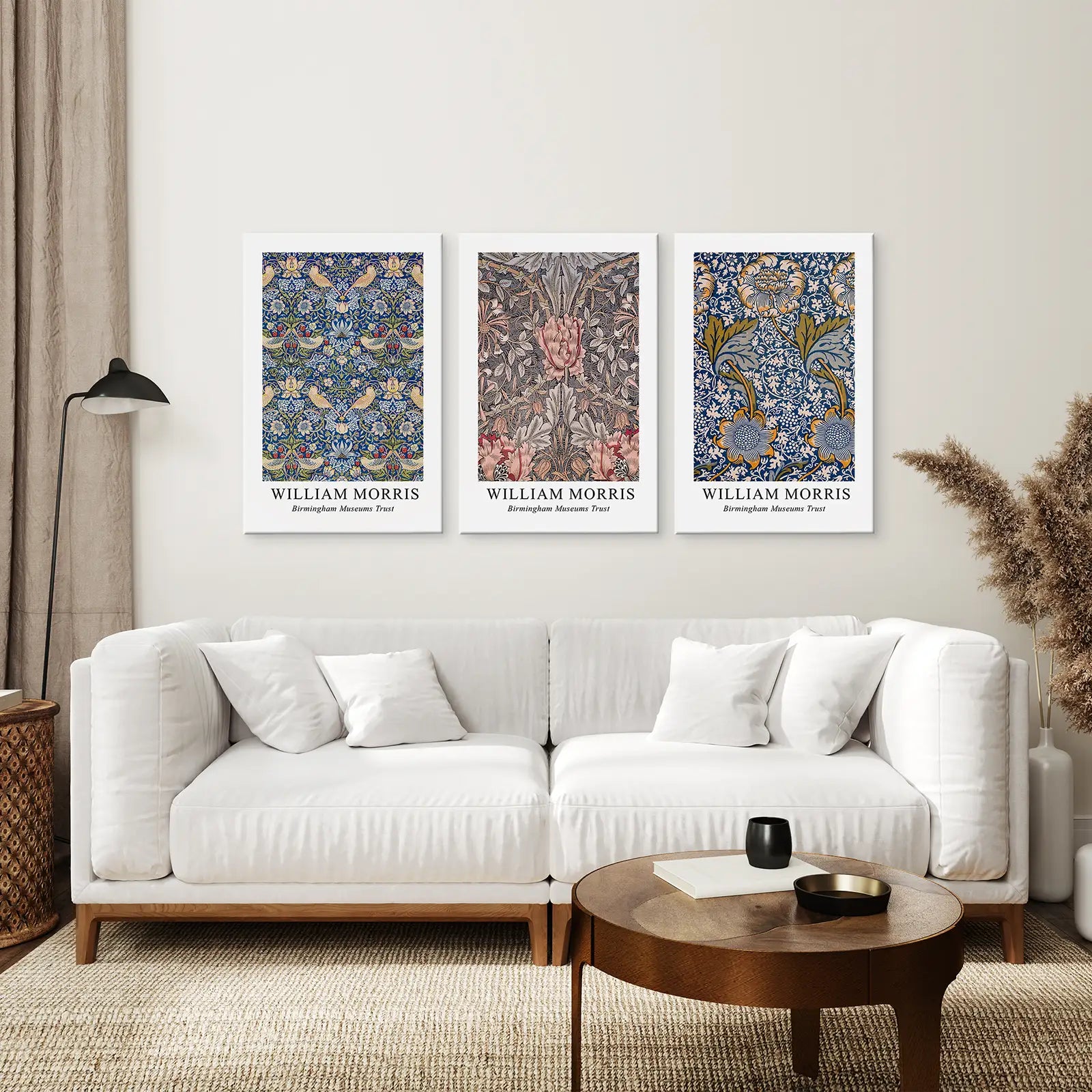 Moderne Jugendstil William Morris 3er Set Drucke