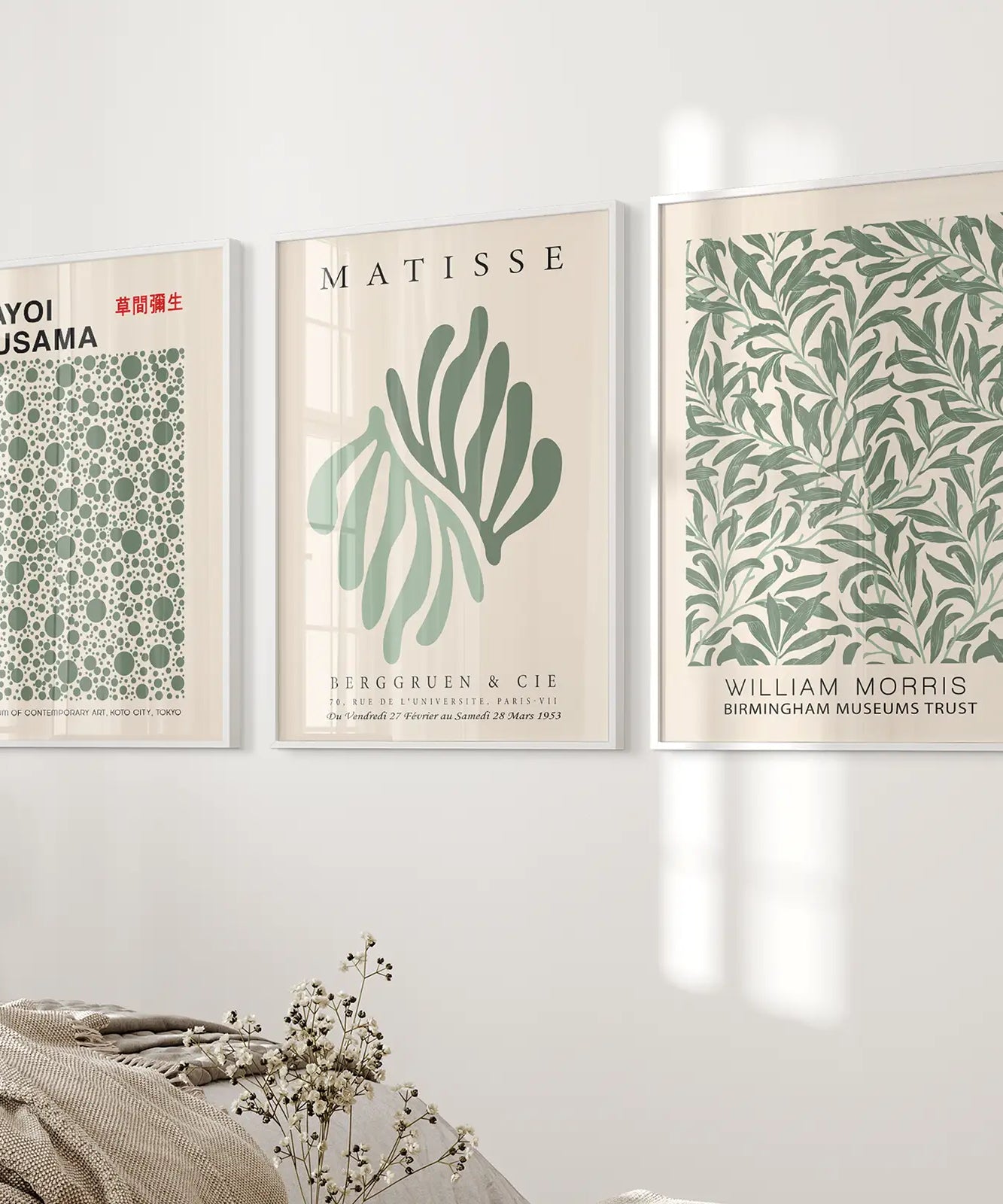 William Morris Salbeigrün Botanisches Poster-Set
