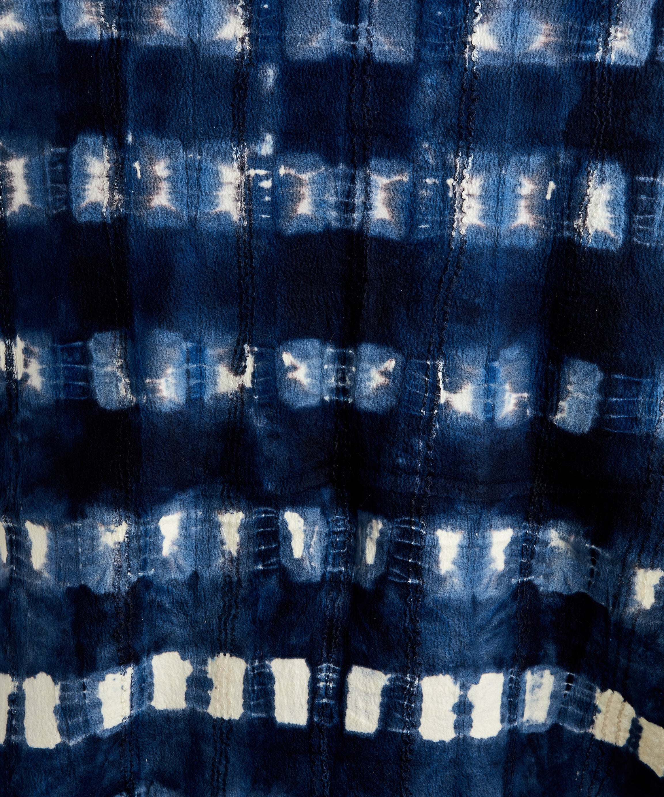 Adire Tye-Dye Lightweight Wool Throw Blanket