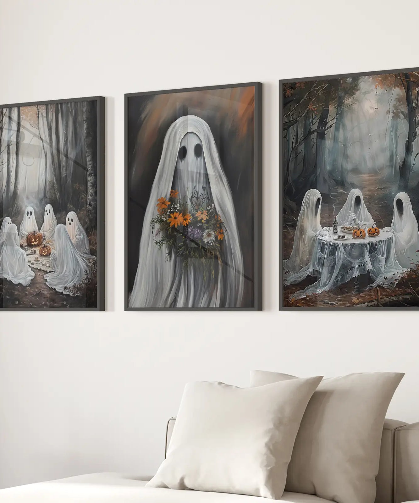 Moody Halloween Geister Trendiges Wandkunstposter