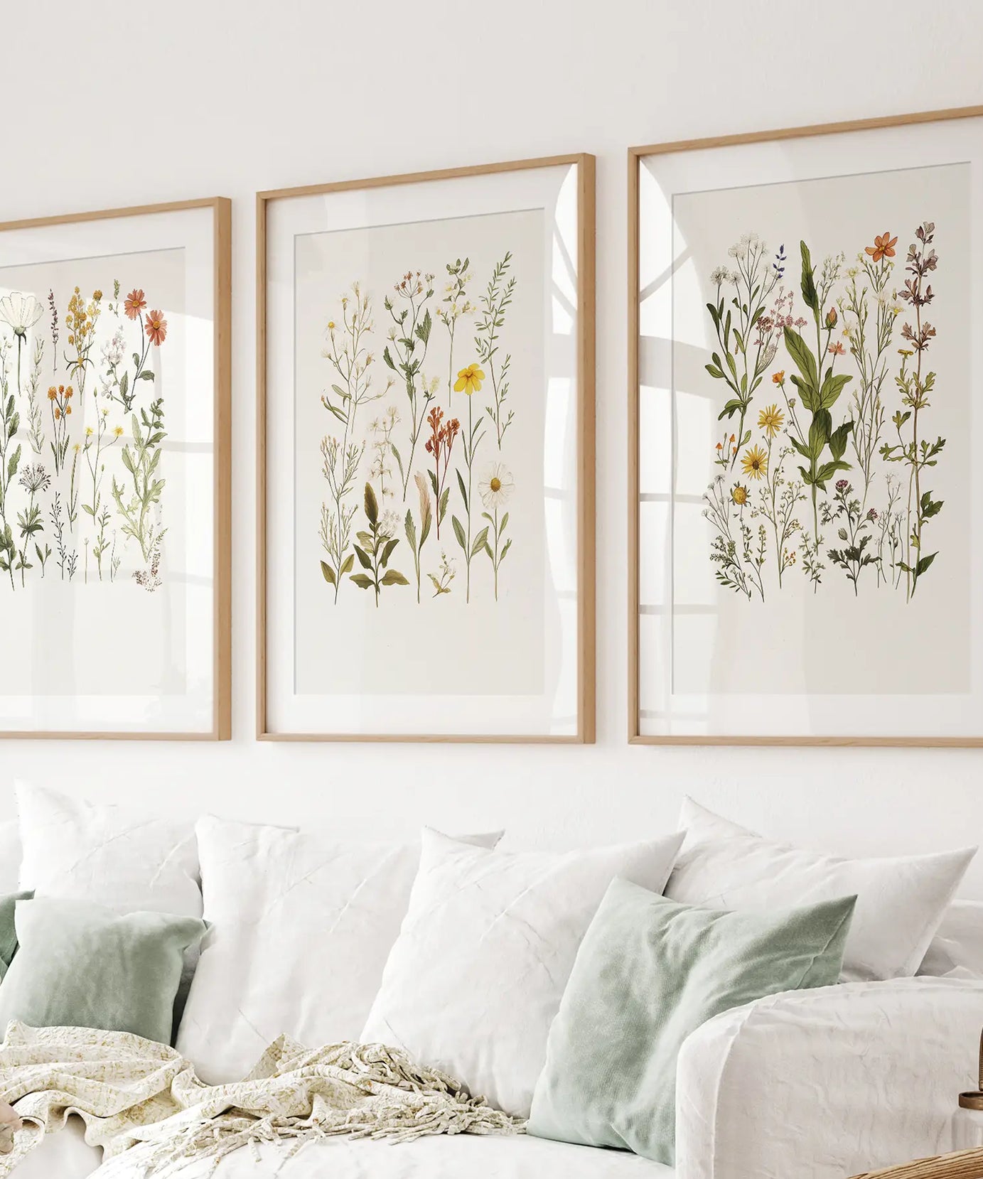 Watercolor Wildflower Floral Nursery Wall Art Set