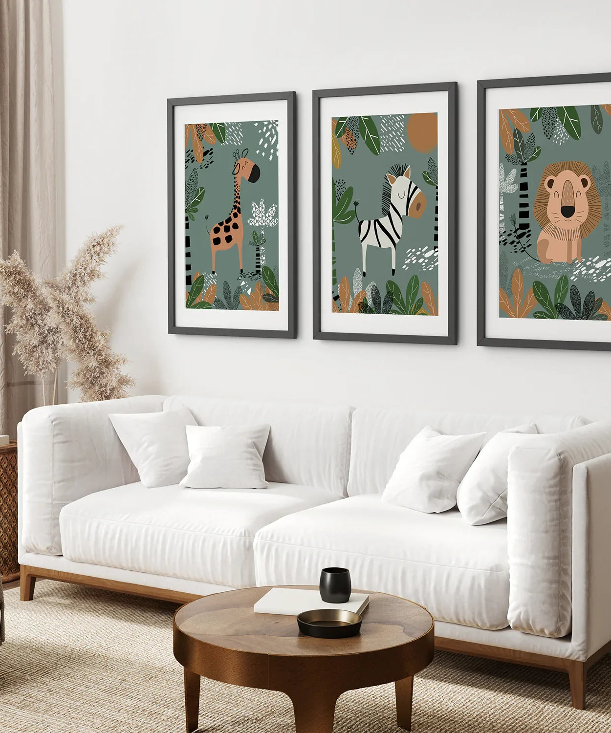 Baby Giraffe, Zebra, Löwe Kinderzimmer Wanddekoration