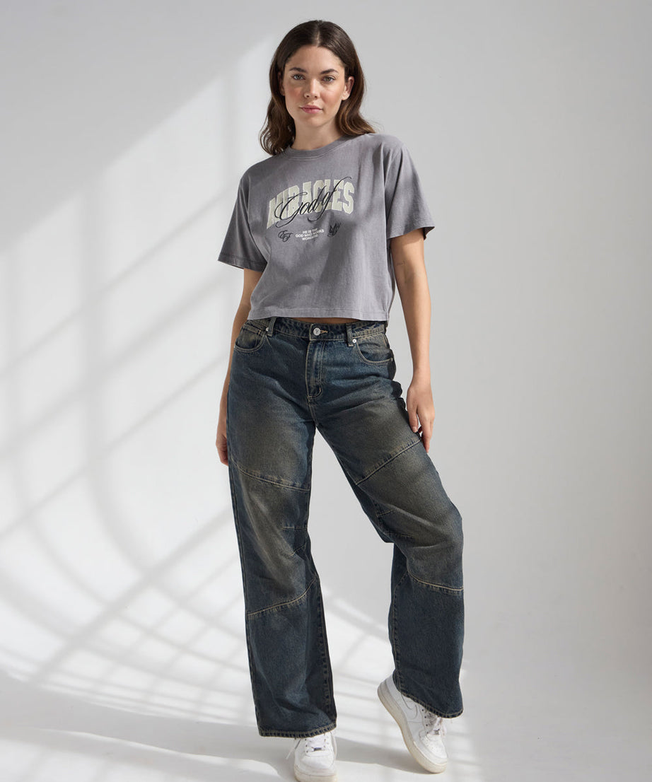 God of Miracles Cropped Women's Tee