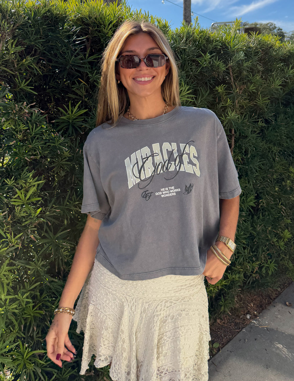 God of Miracles Cropped Women's Tee