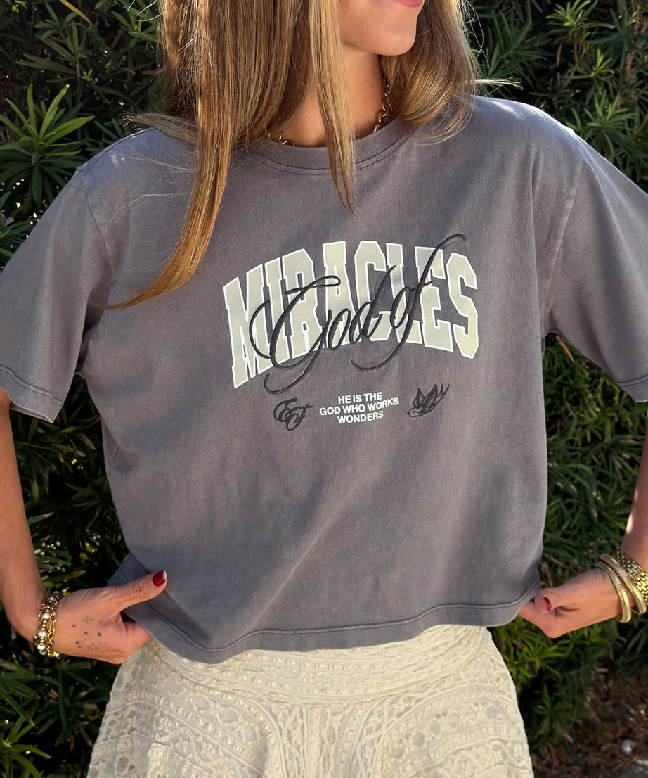 God of Miracles Cropped Women's Tee