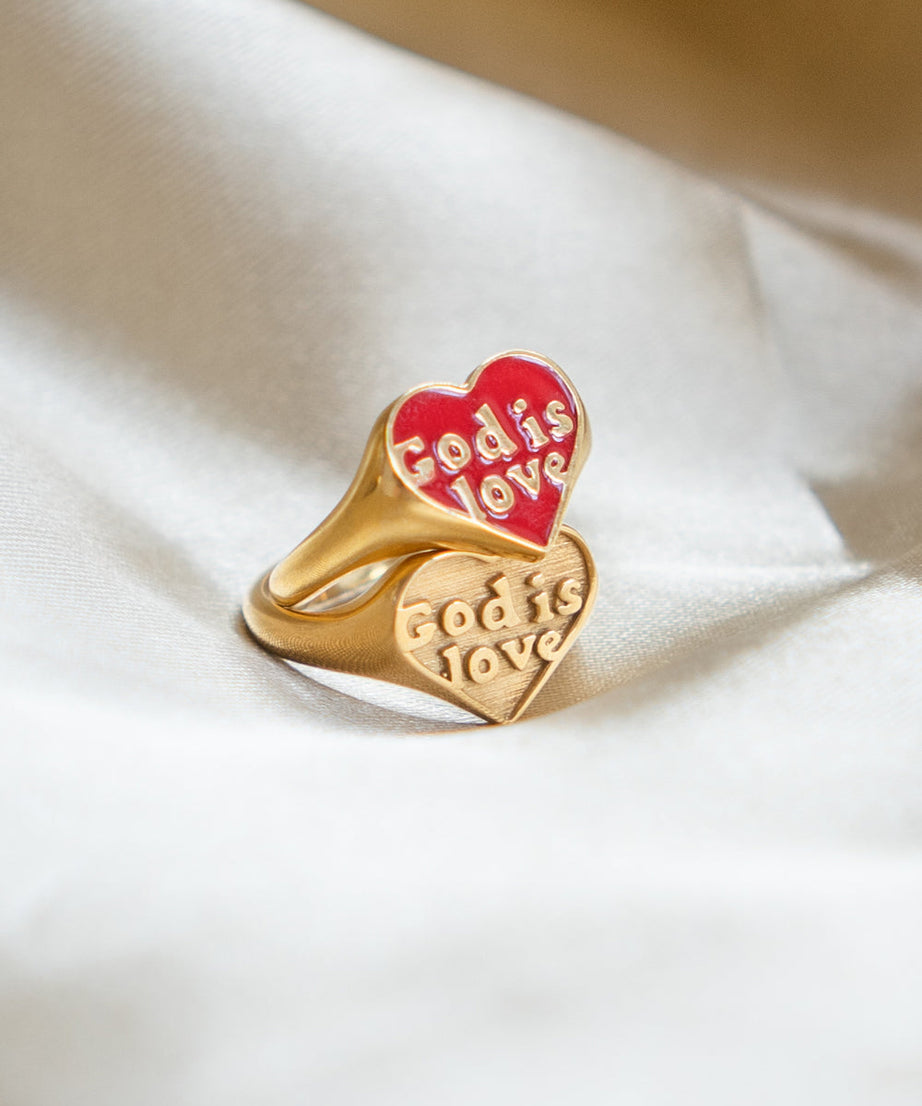 Gold God is Love Ring