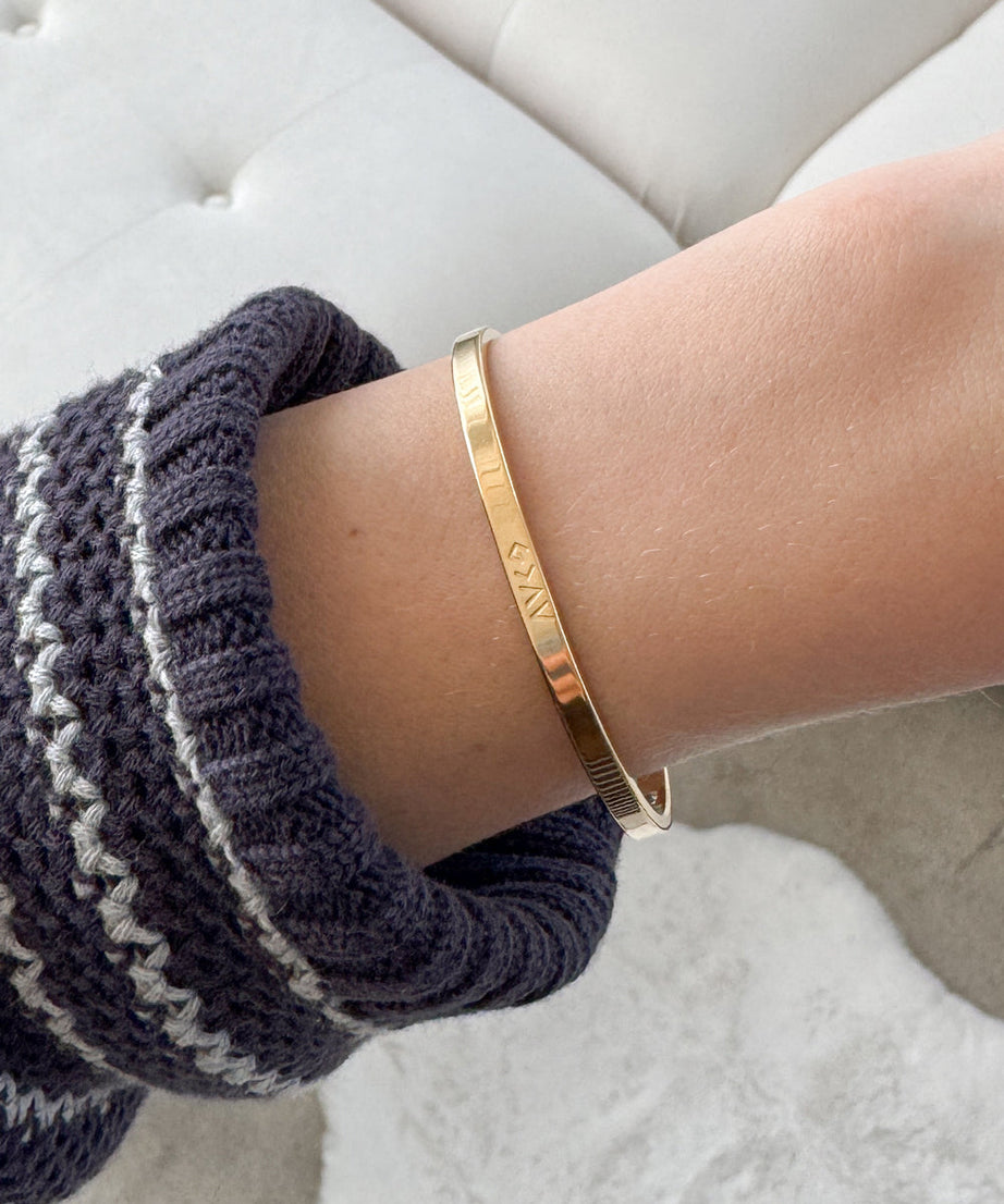 Gold Highs and Lows Cuff Bracelet