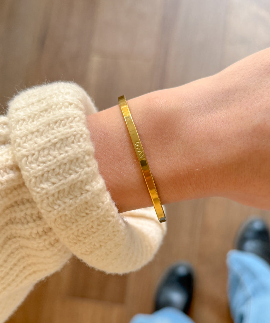 Gold Highs and Lows Cuff Bracelet