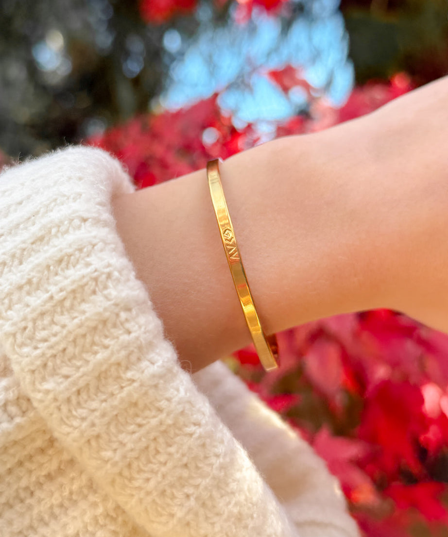 Gold Highs and Lows Cuff Bracelet