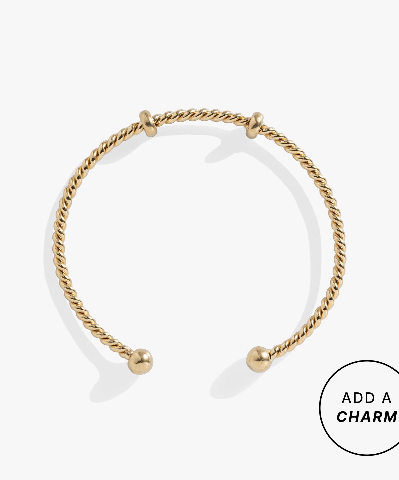 French Rope Charm Bracelet Cuff