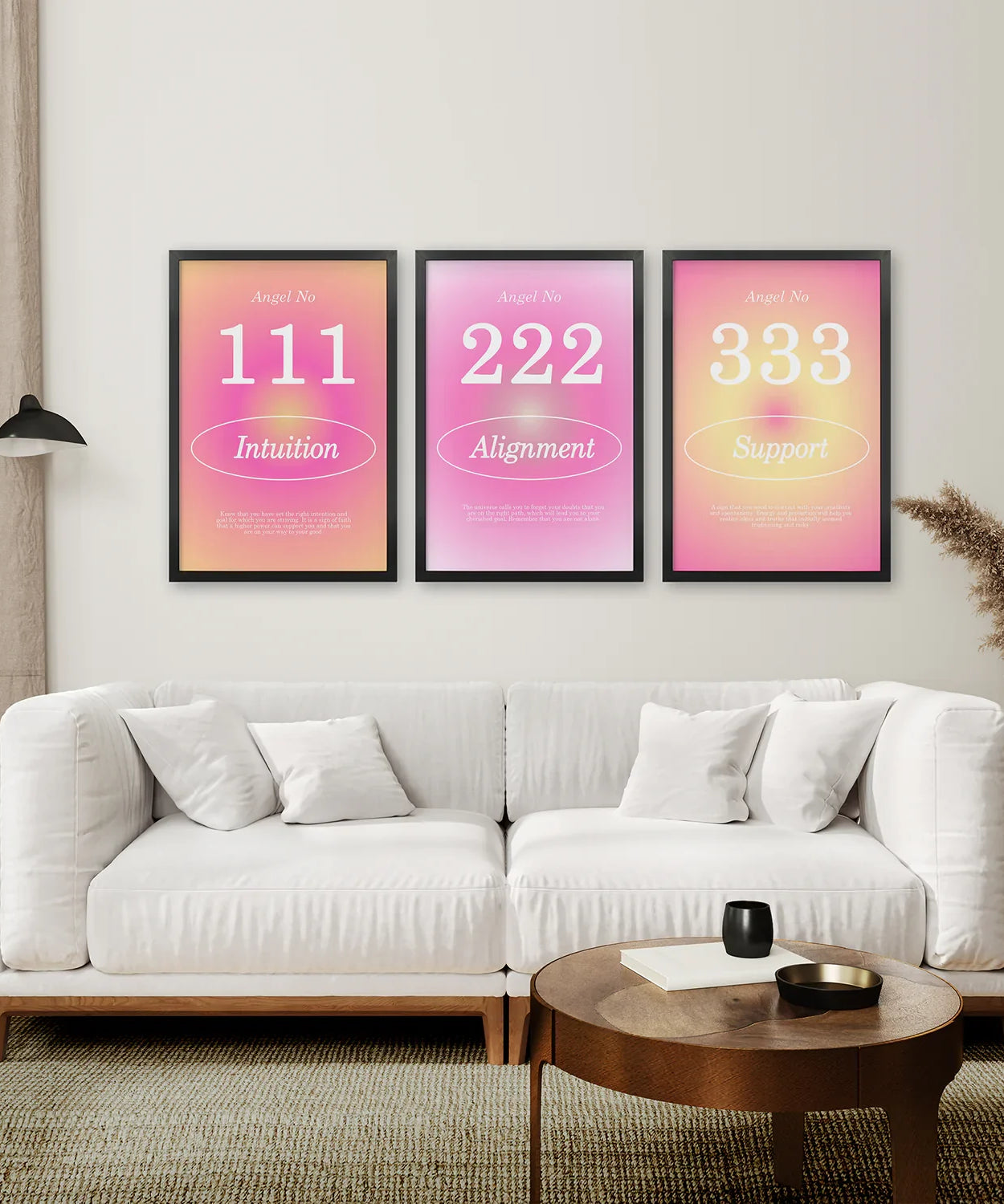 Bunte Farbverlauf-Aura-Engel-Wanddekoration