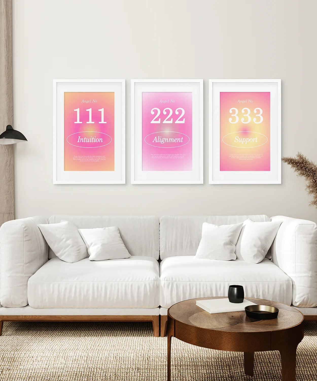 Bunte Farbverlauf-Aura-Engel-Wanddekoration