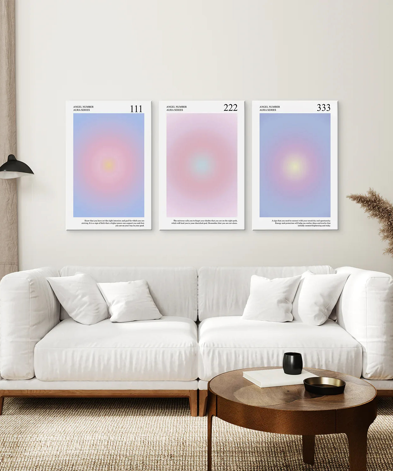 Positiven Affirmationen Aura 3er-Set Drucke