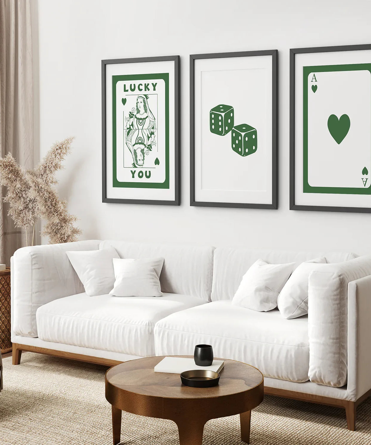 Vintage Poker-Karten-Set, 3-teilig, trendige Wandkunst