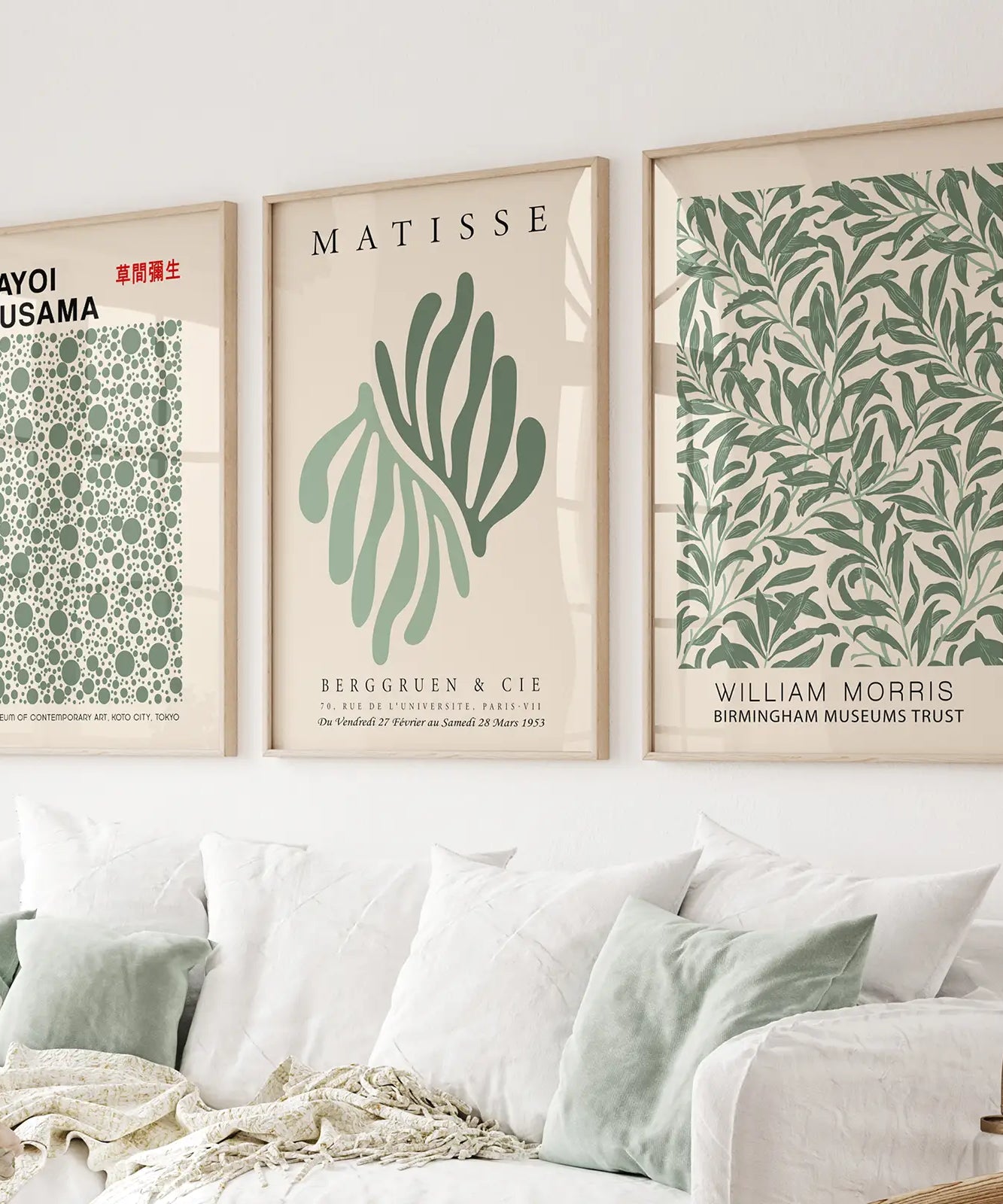 William Morris Salbeigrün Botanisches Poster-Set