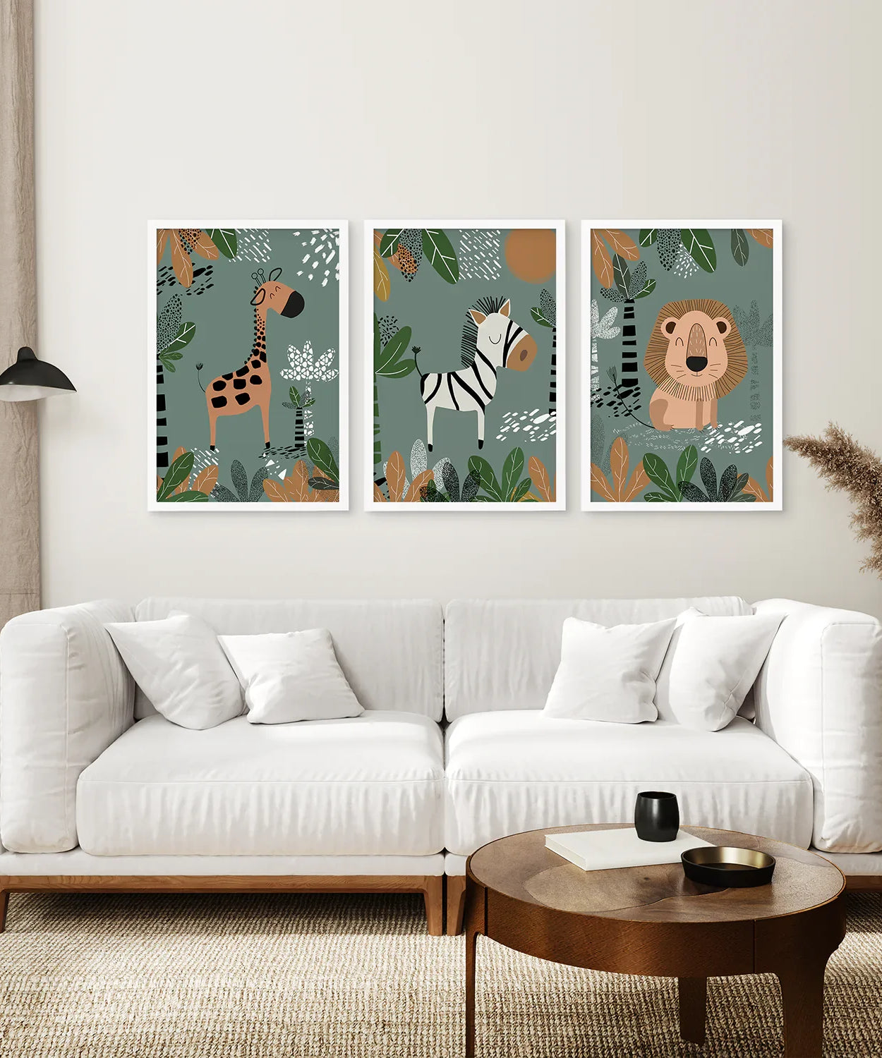 Baby Giraffe, Zebra, Löwe Kinderzimmer Wanddekoration