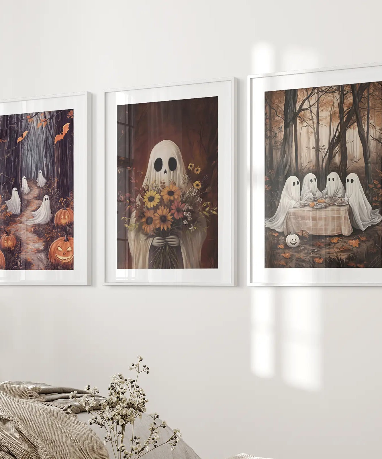 Bezaubernde und gruselige Kunst für das Herbstposter