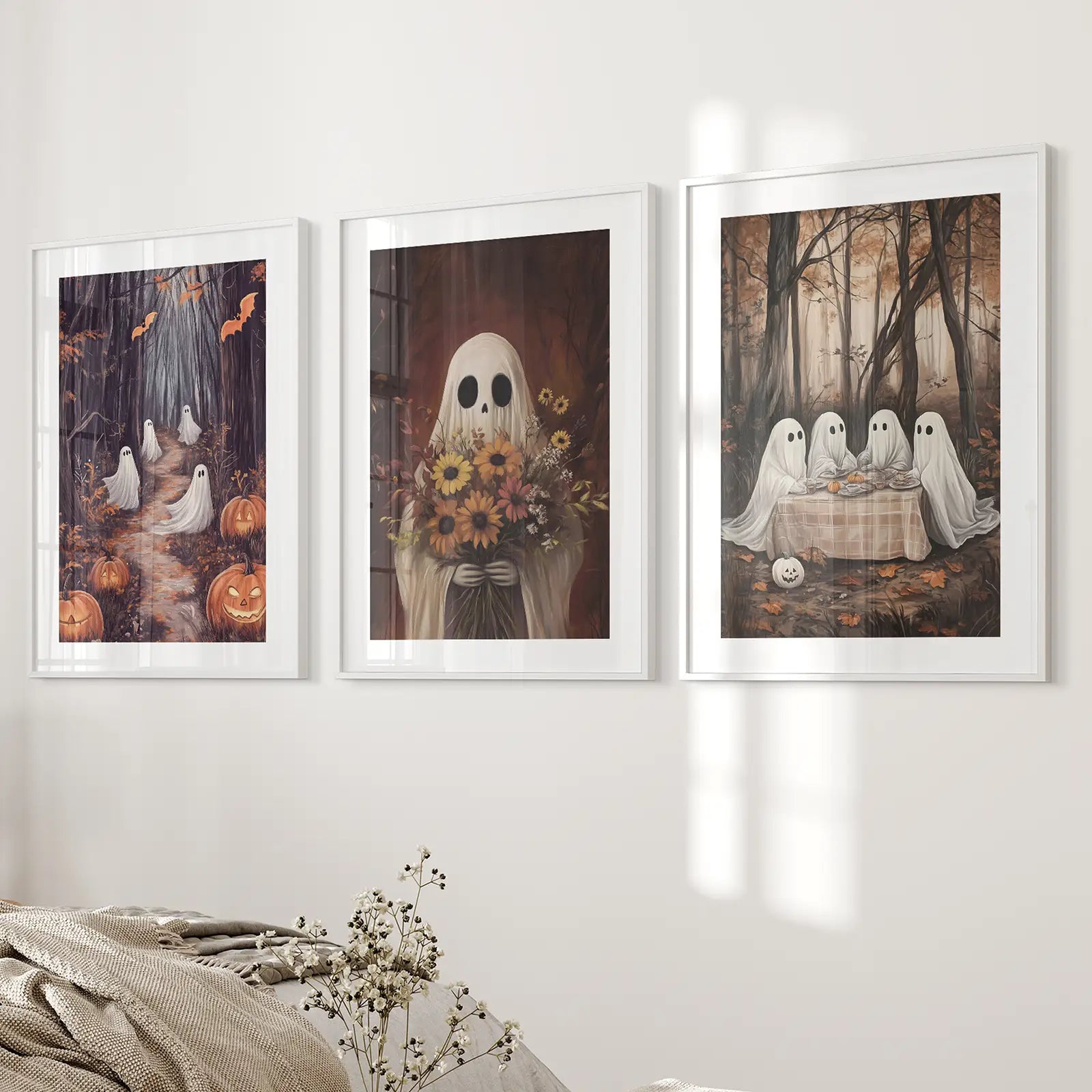 Bezaubernde und gruselige Kunst für das Herbstposter