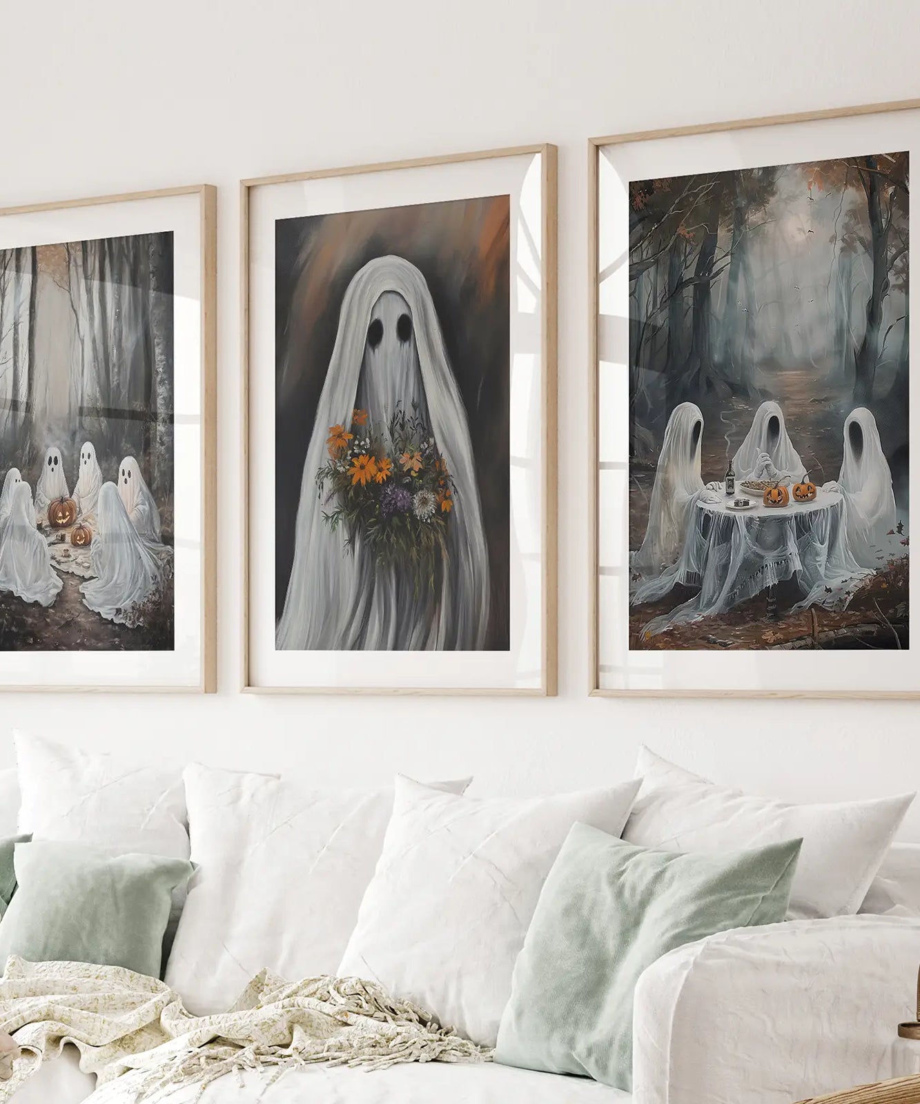 Moody Halloween Geister Trendiges Wandkunstposter