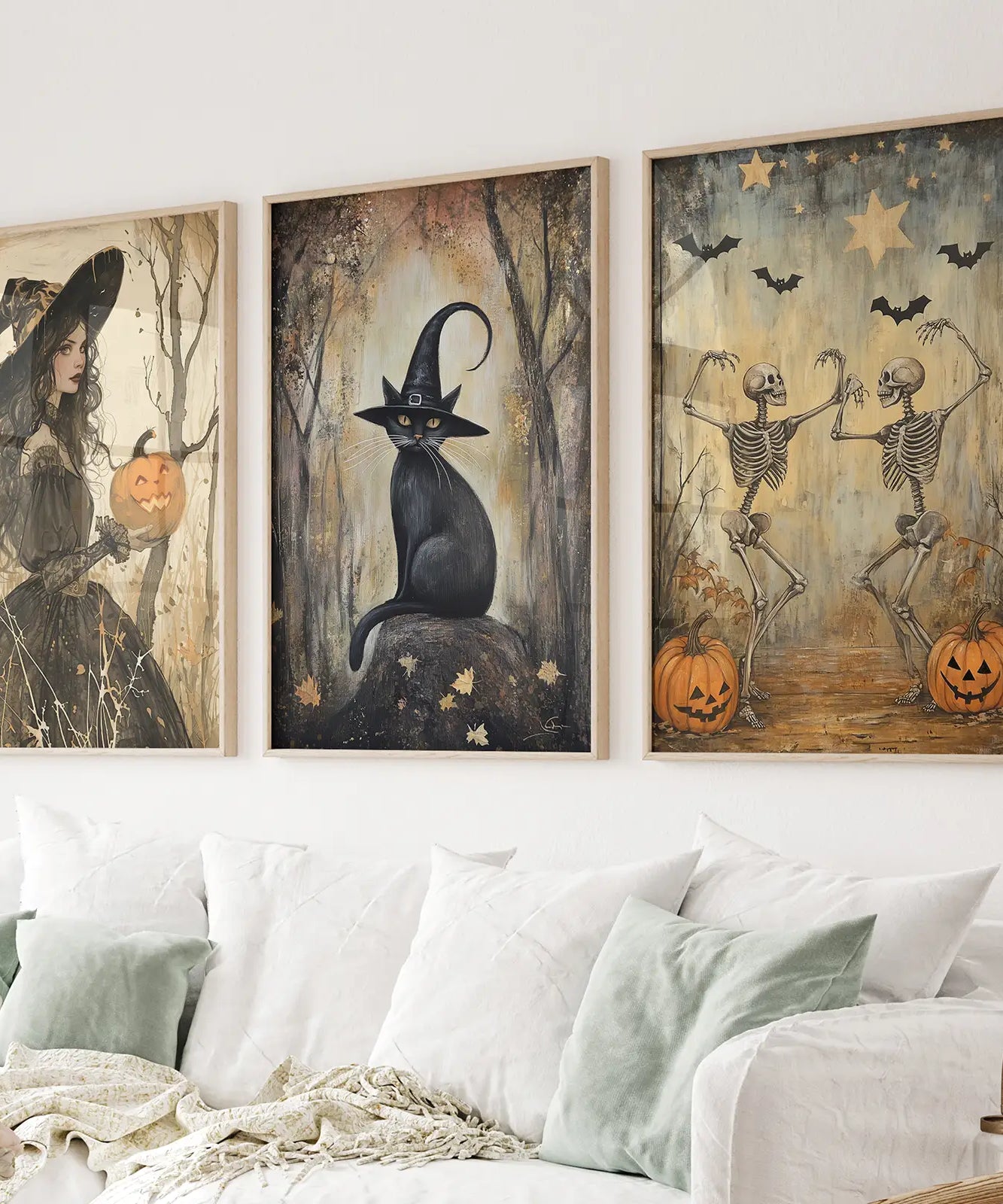 Witchy Halloween Herbst Deko Moderne Wandkunst Druck
