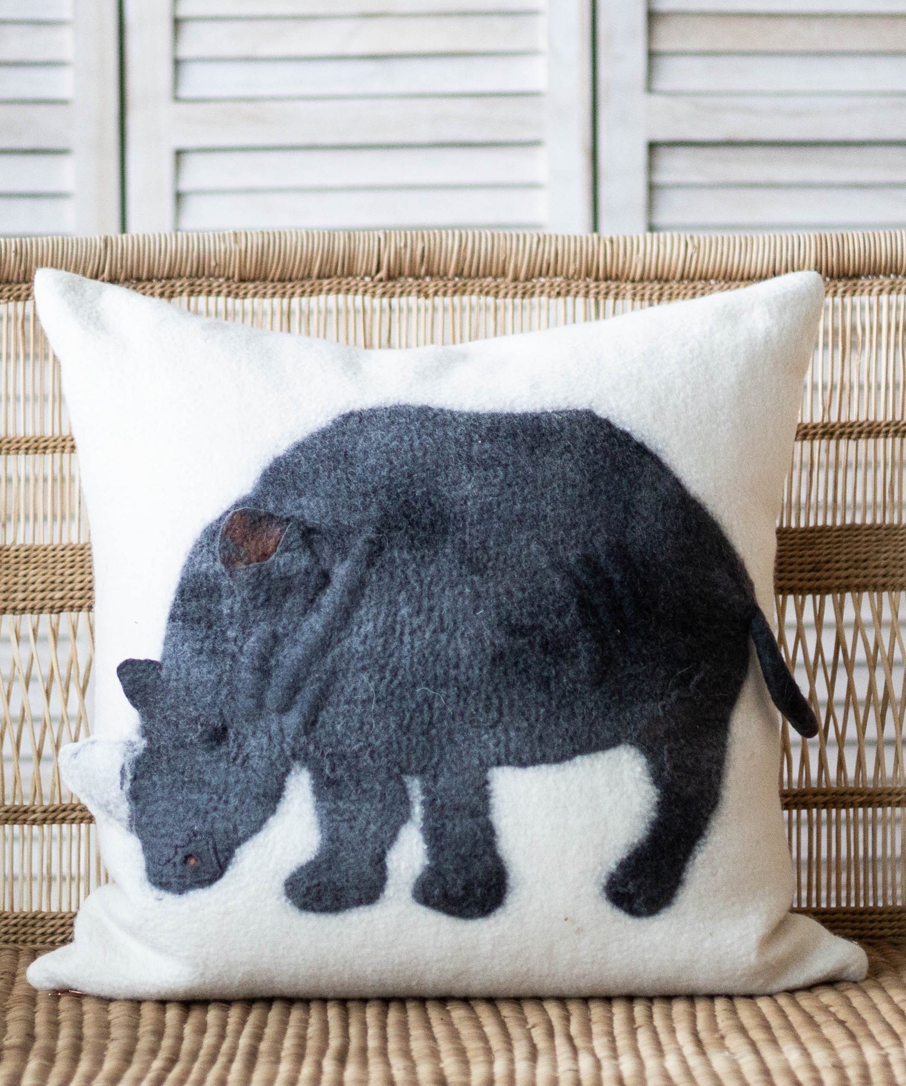 Rhino Cozy Throw Pillow