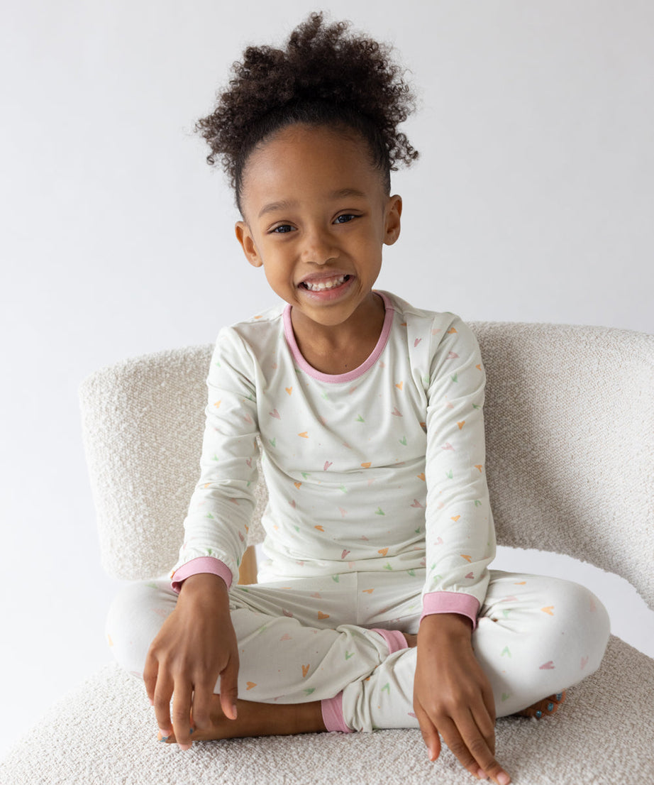 Herz Bambus Kinder Pyjama-Set