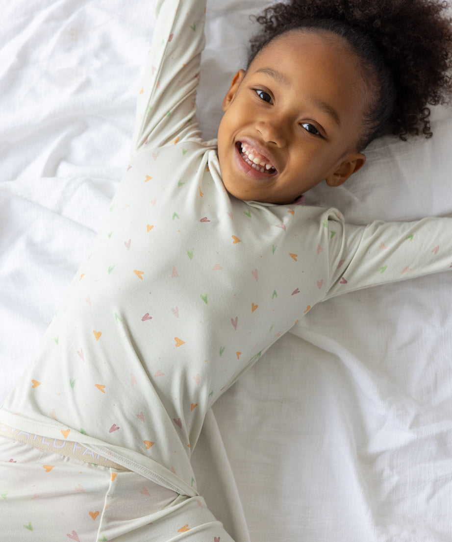 Herz Bambus Kinder Pyjama-Set