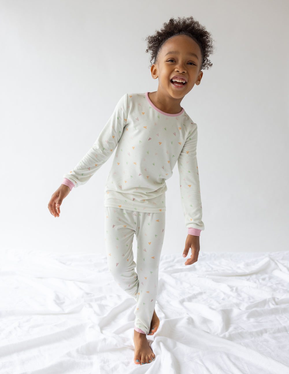 Herz Bambus Kinder Pyjama-Set