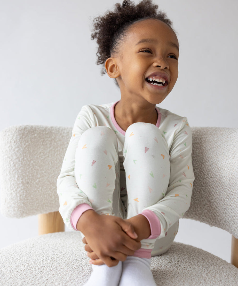 Herz Bambus Kinder Pyjama-Set