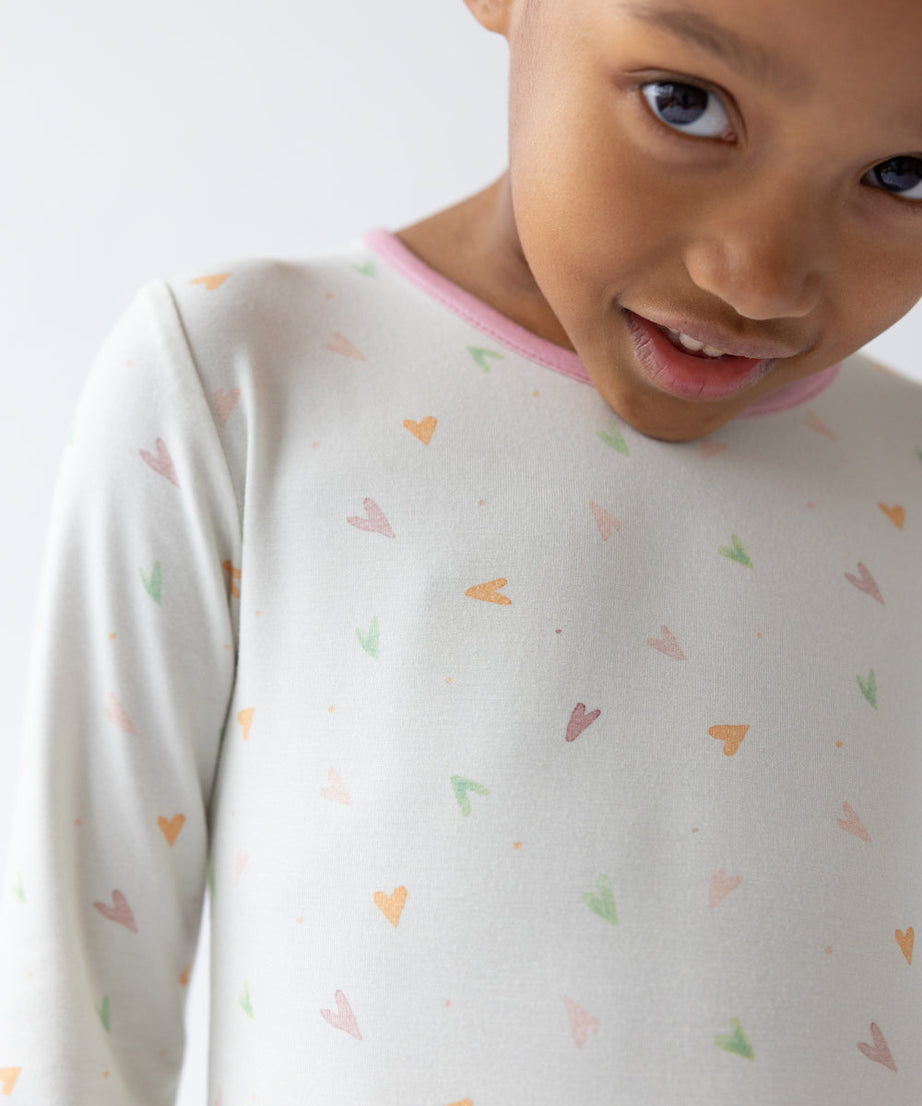 Herz Bambus Kinder Pyjama-Set