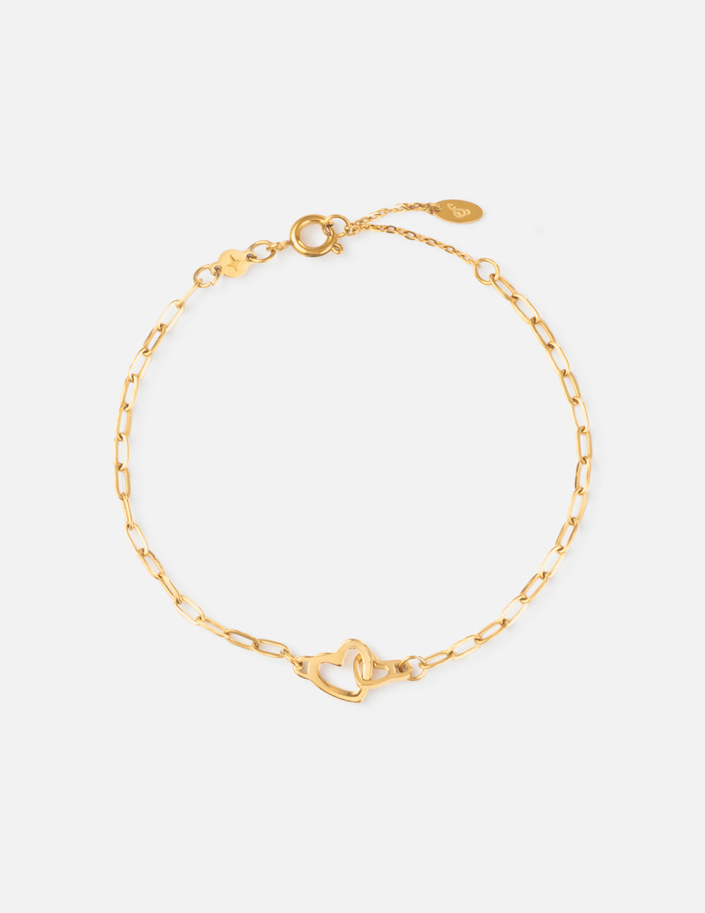 Heart Paperclip Chain Bracelet