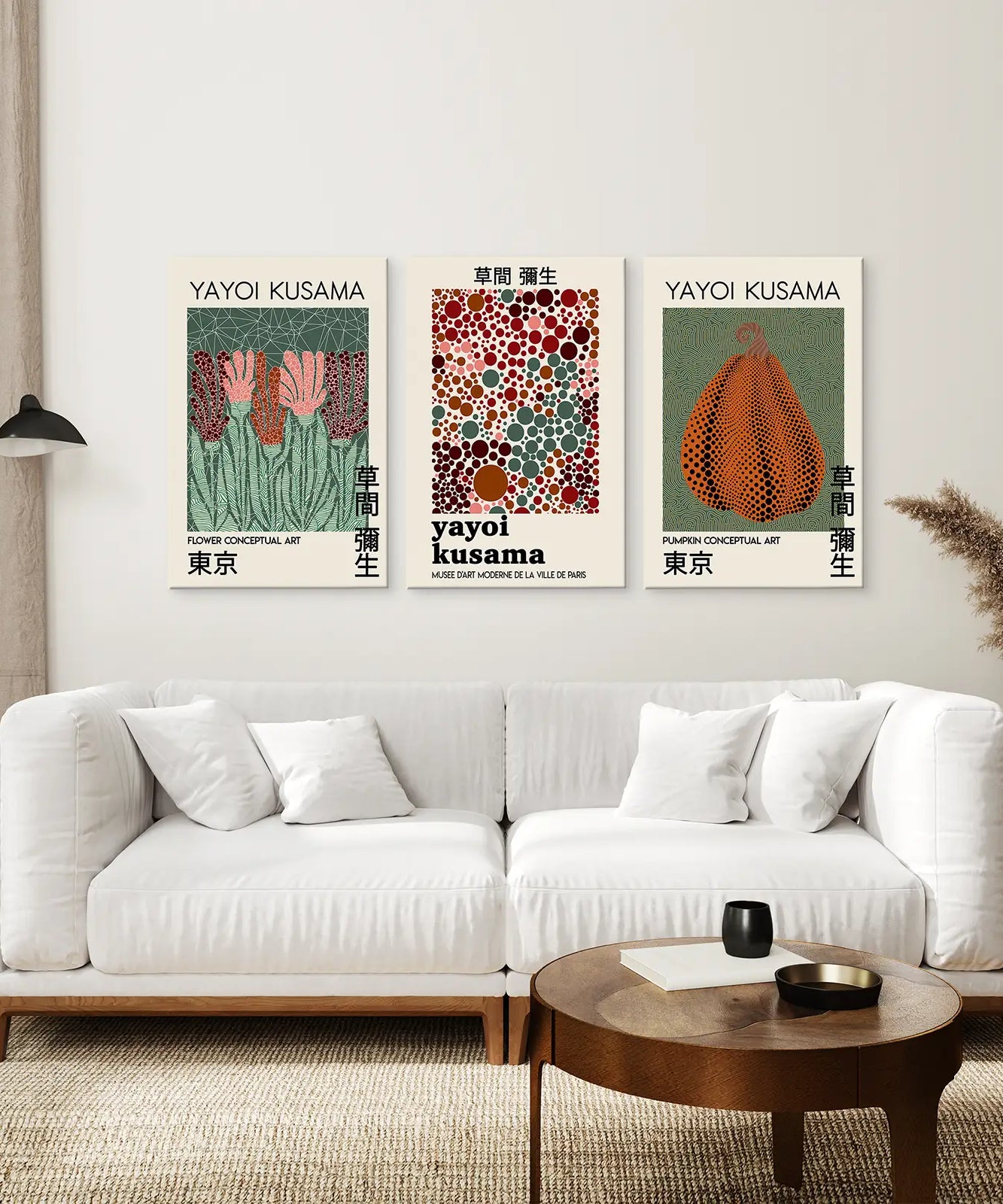 Contemporary Yayoi Kusama Retro Wall Art Decor