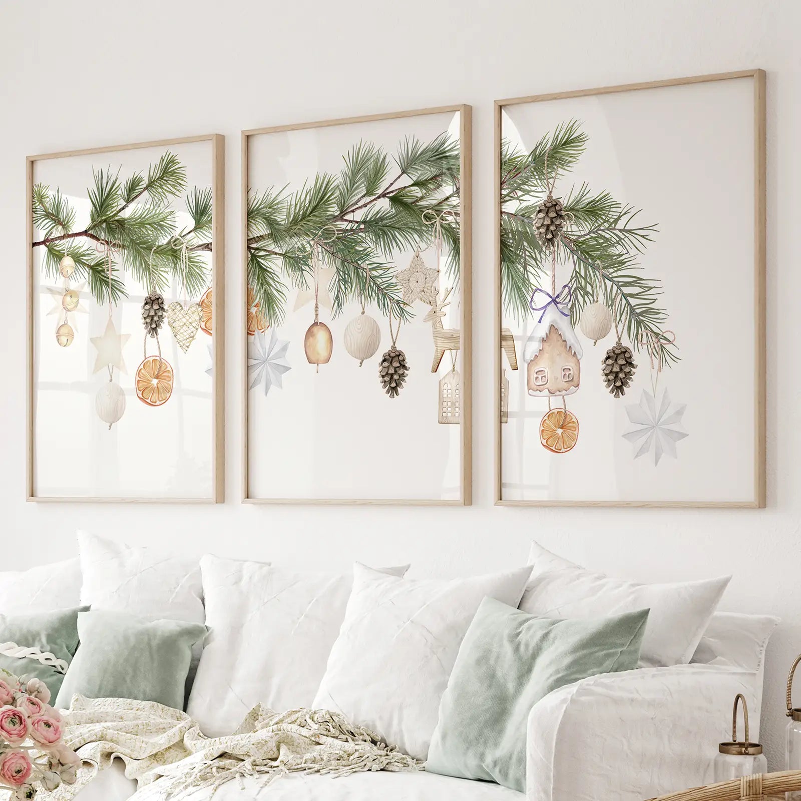 Vintage Weihnachts-Wandkunst Druck Trendy Winter-Dekoration