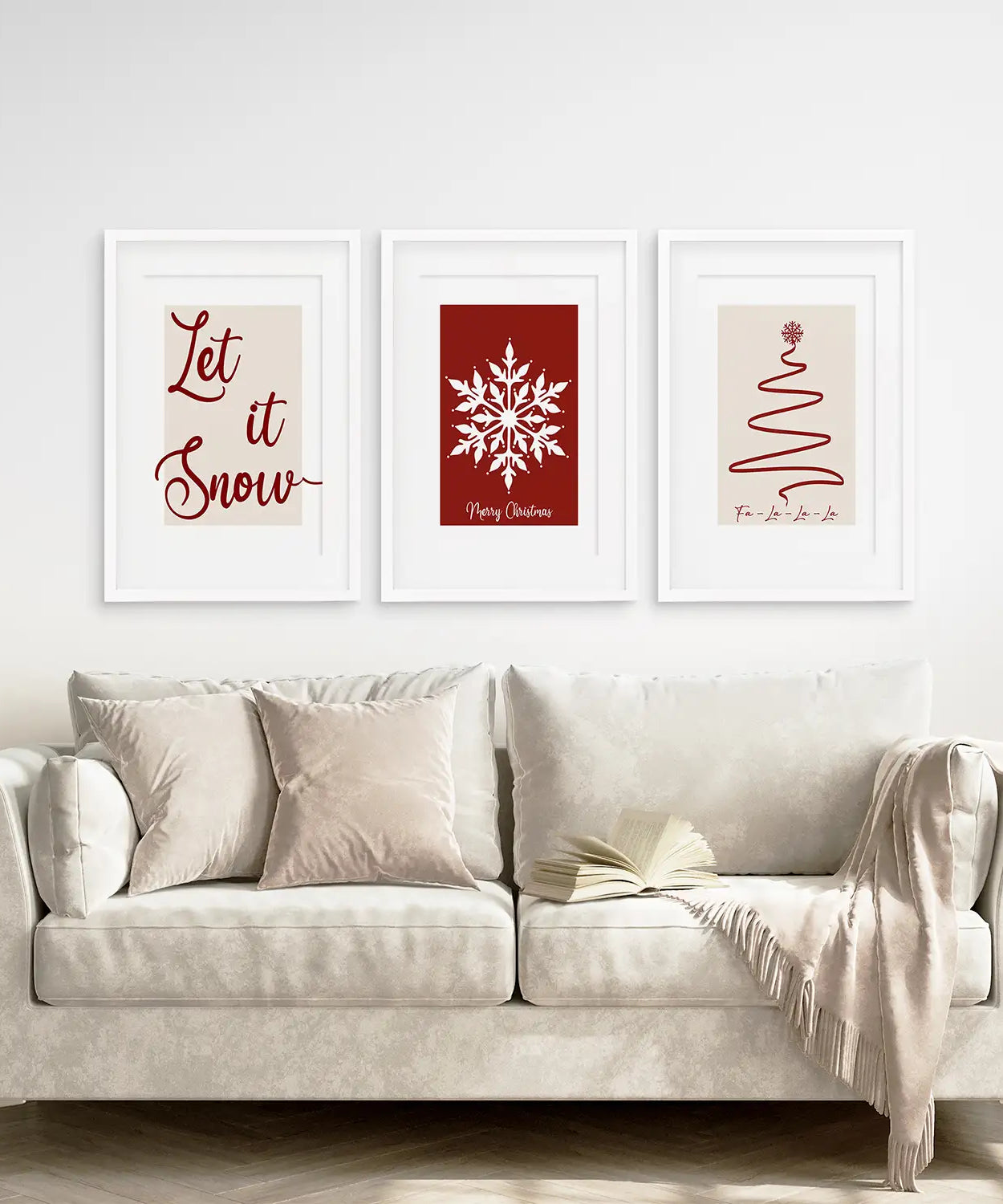 Frohe Weihnachten Minimalistische Weihnachtsdekorationsposter