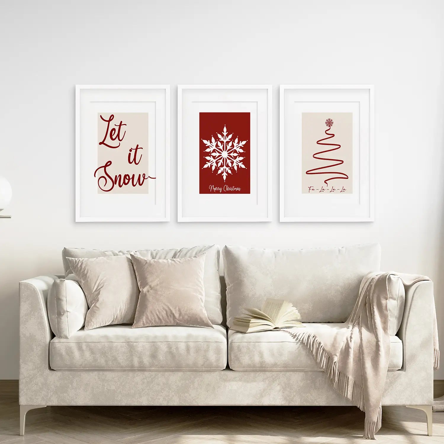 Frohe Weihnachten Minimalistische Weihnachtsdekorationsposter