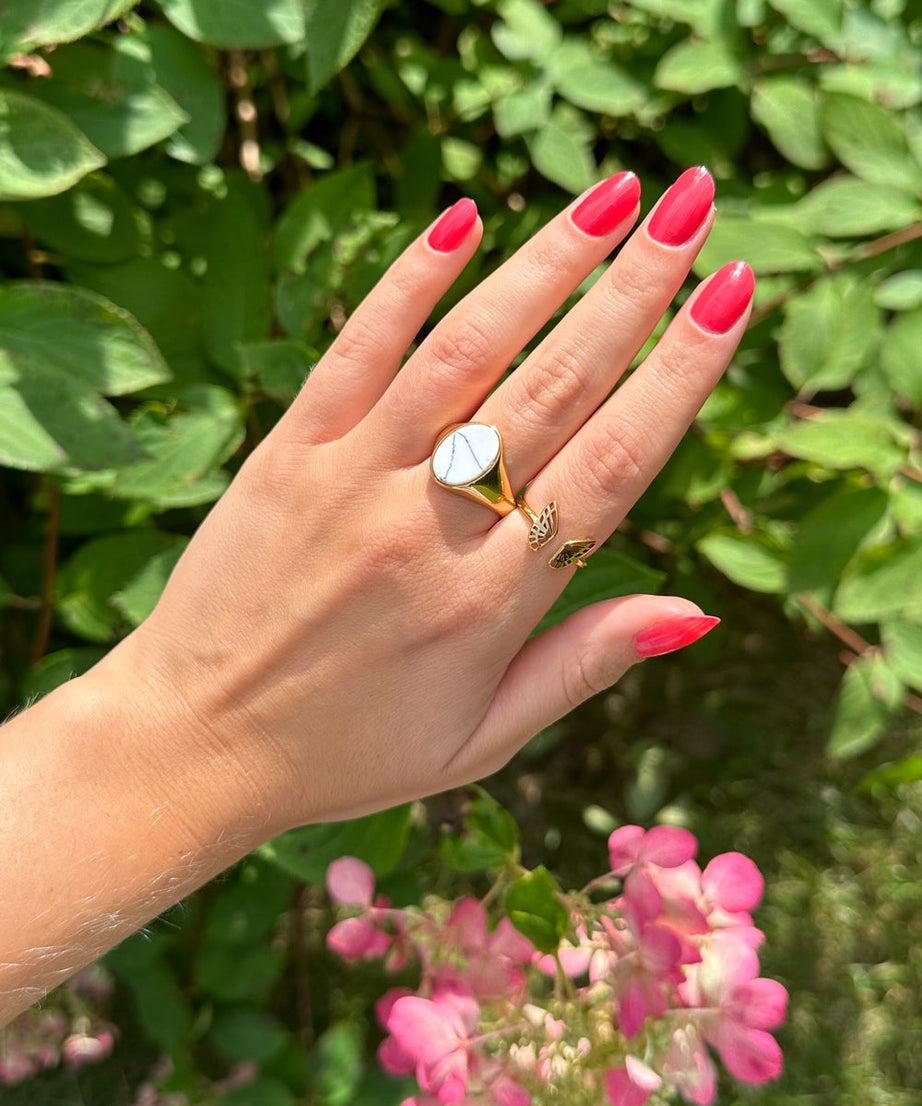 Howlite Stone Ring