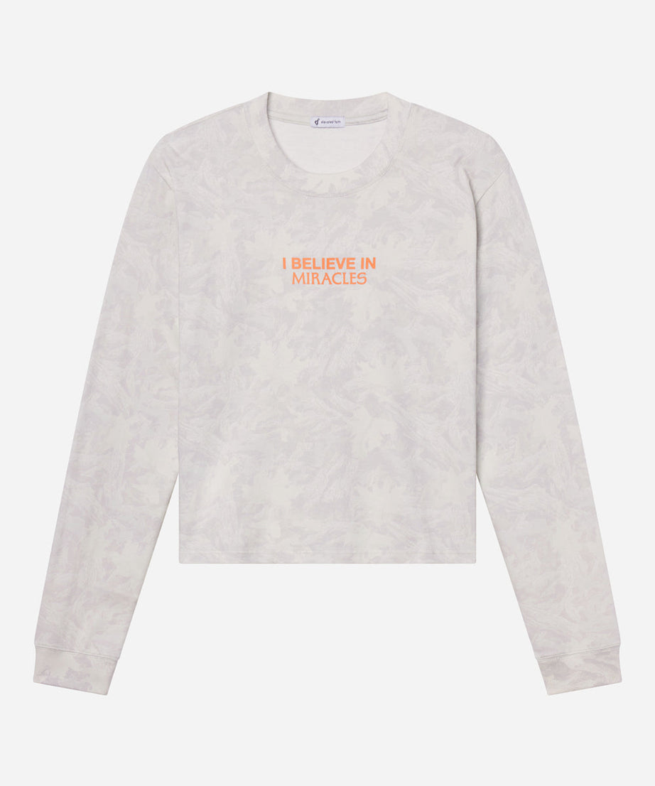 I Believe in Miracles Camo LS Heavyweight Tee